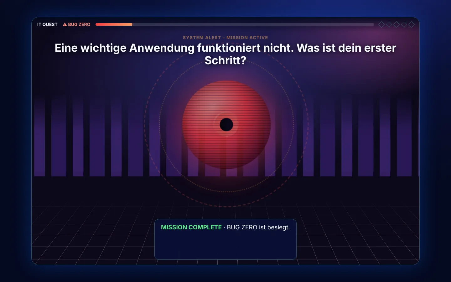 Boss-Challenge gegen Bug Zero
